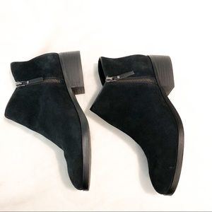 Cole Haan Zip Up Ankle Booties Black Leather 7.5